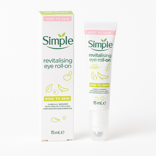 رولآن دور چشم سیمپل Revitalising Eye Roll-On به همراه جعبه سفید و سبز 15 میل