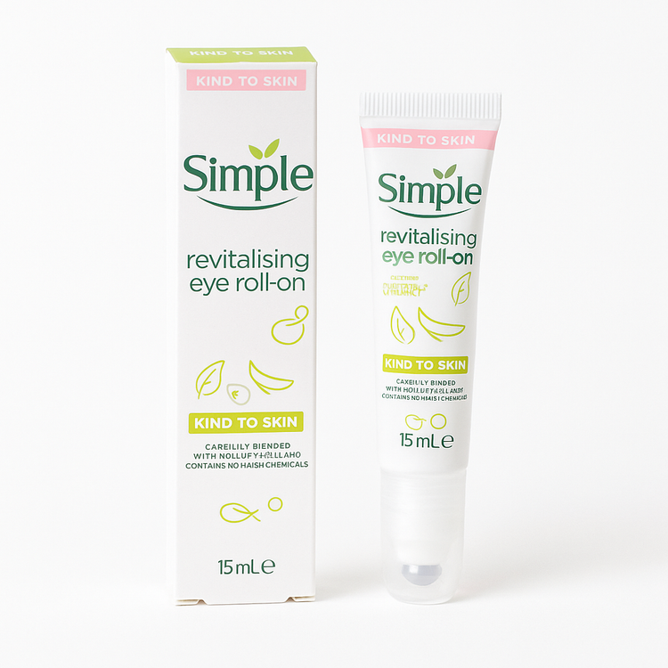 رولآن دور چشم سیمپل Revitalising Eye Roll-On به همراه جعبه سفید و سبز 15 میل
