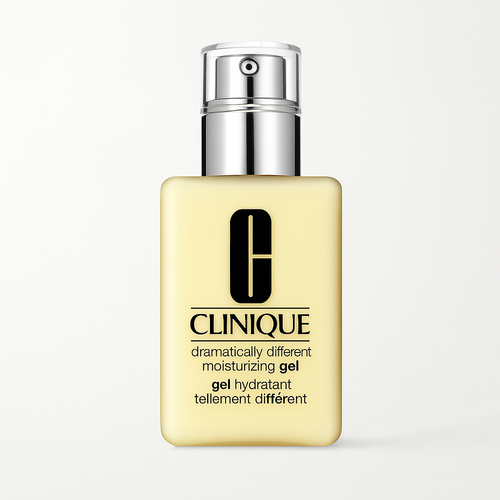 ژل مرطوبکننده کلینیک Dramatically Different Moisturizing Gel در بستهبندی زرد با پمپ نقرهای 125 میل