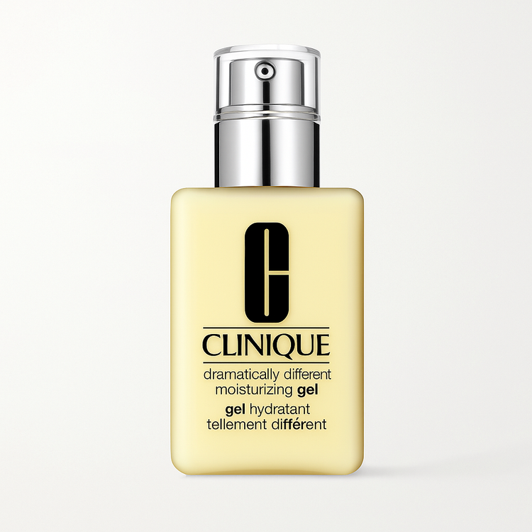 ژل مرطوبکننده کلینیک Dramatically Different Moisturizing Gel در بستهبندی زرد با پمپ نقرهای 125 میل