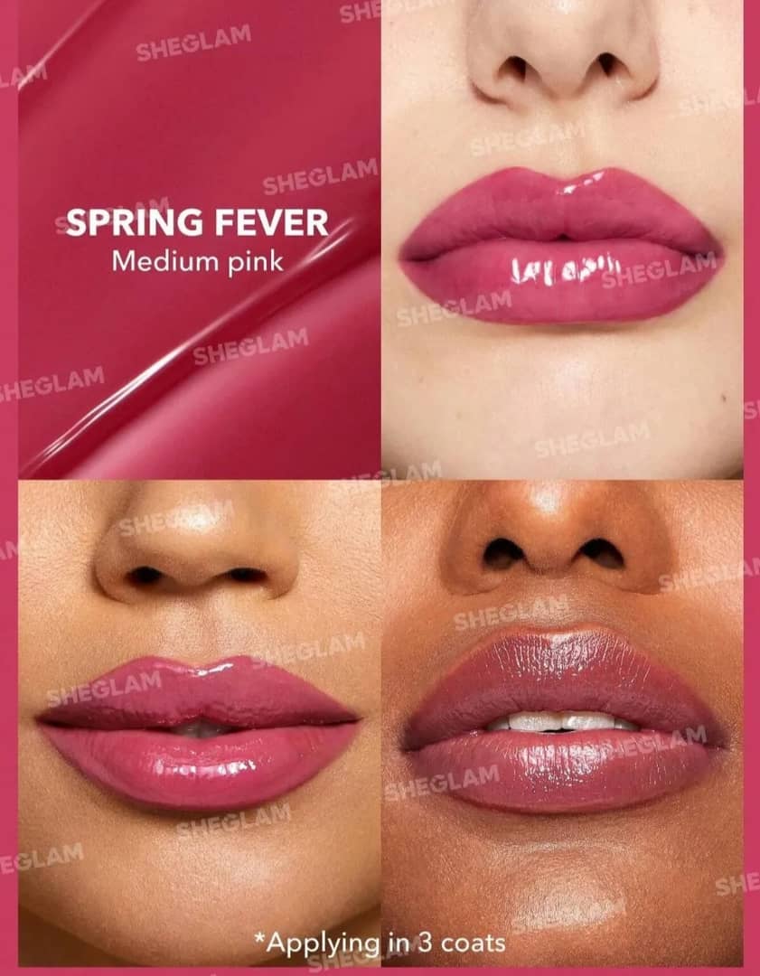 رژ لب شیگلم Spring Fever رنگ صورتی متوسط با جلوه براق