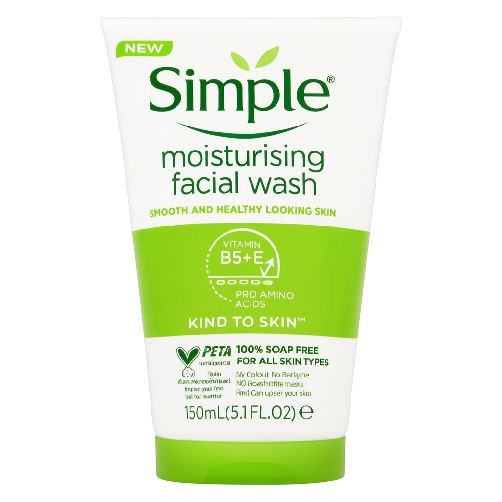 ژل شستشوی صورت سیمپل Moisturising حجم 150 میل مرطوب کننده مناسب انواع پوست