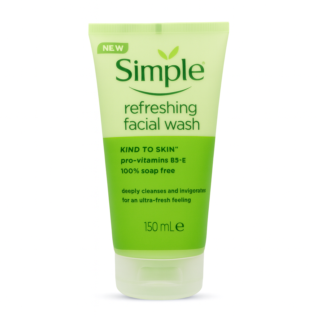 ژل شستشوی صورت سیمپل مدل Refreshing حجم 150 میل مناسب انواع پوست