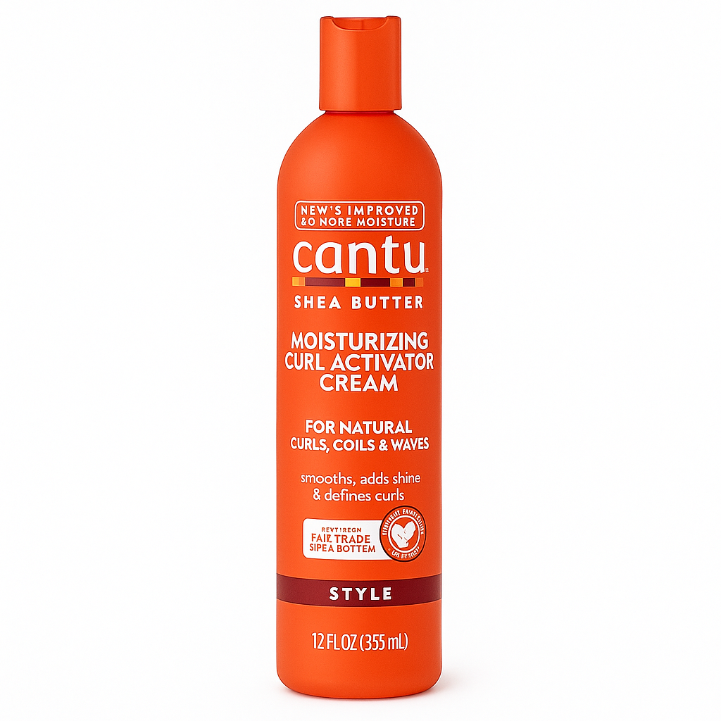 Cantu Moisturizing Curl Activator Cream – کرم آبرسان و تقویت‌کننده فر موهای خشک و مجعد حاوی شی باتر