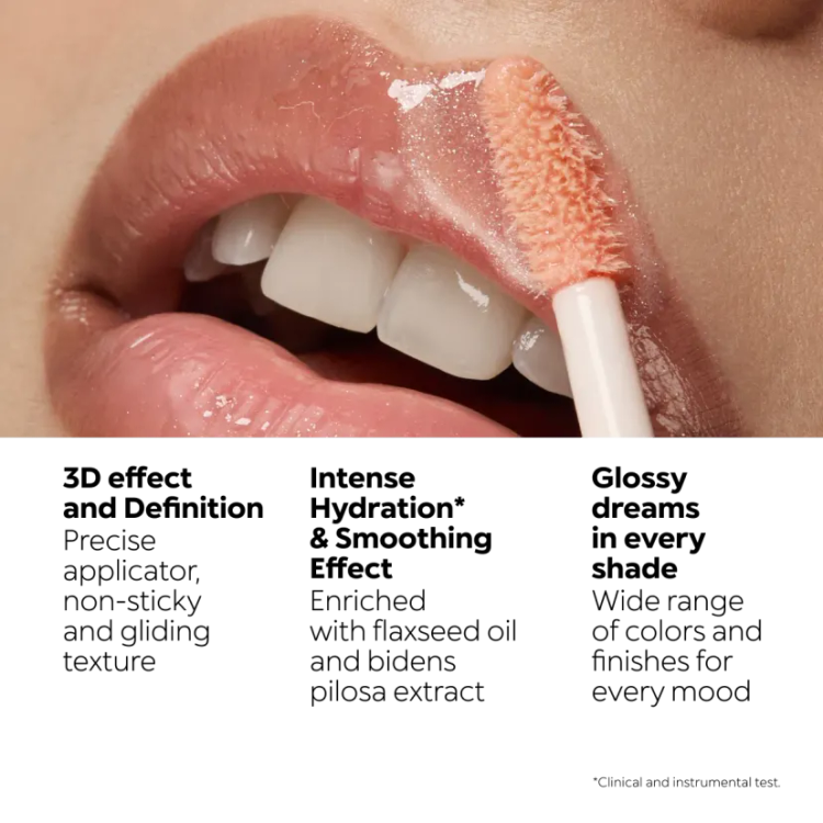 KIKO 3D Hydra Lip Gloss 02 Natural Beige – لیپگلاس کیکو میلانو رنگ نچرال بژ