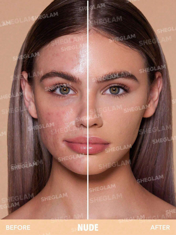 SHEGLAM Skin-Focus Powder Foundation Nude – پنکک اسکین فوکس شیگلم رنگ نود