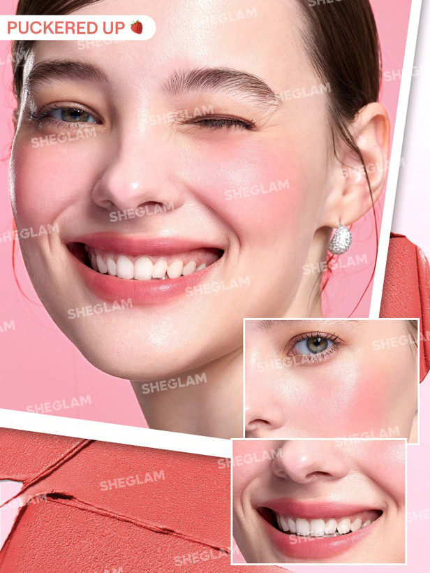 SHEGLAM Strawberry Whirl Cream Stack – رژگونه و لیپ کرمی شیگلم رنگ توتفرنگی