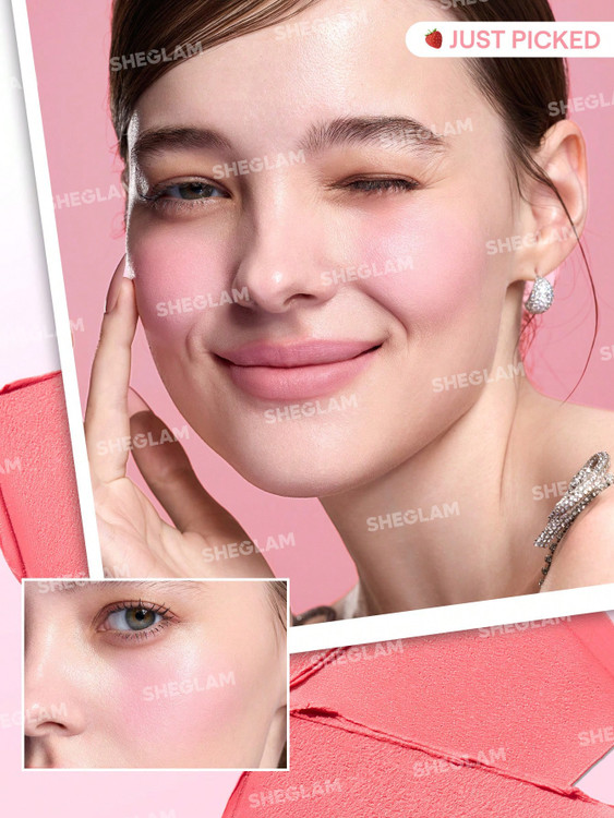 SHEGLAM Strawberry Whirl Cream Stack – رژگونه و لیپ کرمی شیگلم رنگ توتفرنگی