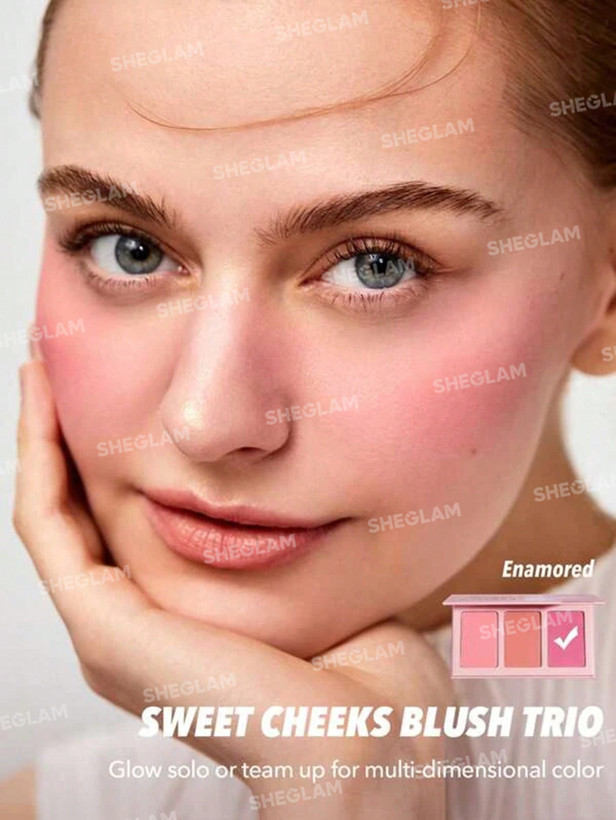 SHEGLAM Sweet Cheeks Blush Trio Enamored – پالت رژگونه شیگلم انامورد