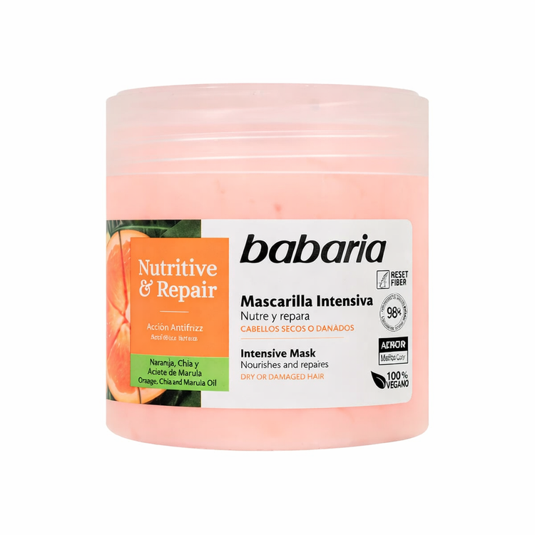 ماسک مو باباریا Nutritive & Repair ترمیمکننده و مغذی موهای خشک و آسیبدیده اصل اسپانیا
