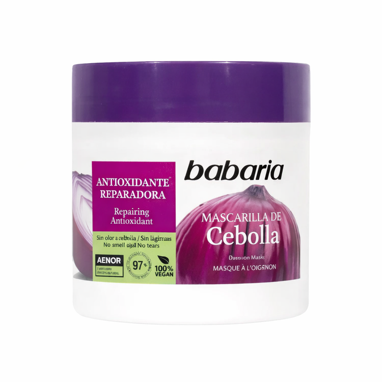 ماسک مو پیاز باباریا آنتیاکسیدان و ترمیمکننده مو Babaria Onion Hair Mask اصل اسپانیا