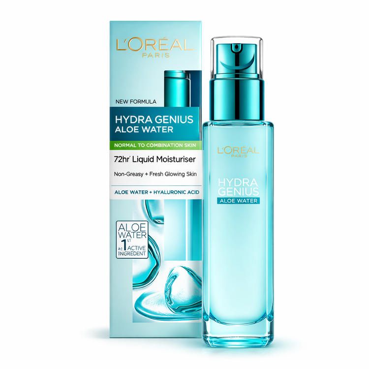 آبرسان لورآل Hydra Genius Aloe Water مناسب پوست نرمال تا مختلط حجم 70 میلیلیتر