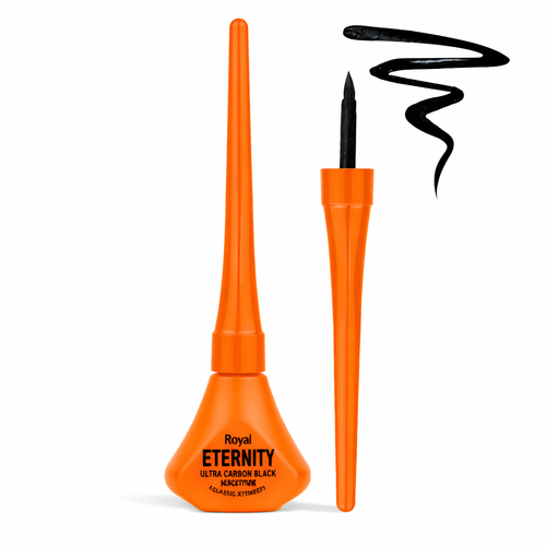 خط چشم کوزهای ماژیکی ضد آب رویال اترنیتی Carbon Black با رنگ مشکی عمیق و اپلیکاتور نمدی دقیق حجم 4.5ml