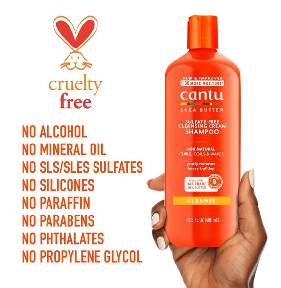 شامپو کرمی شی باتر کنتو Cantu Sulfate-Free Cleansing Cream Shampoo