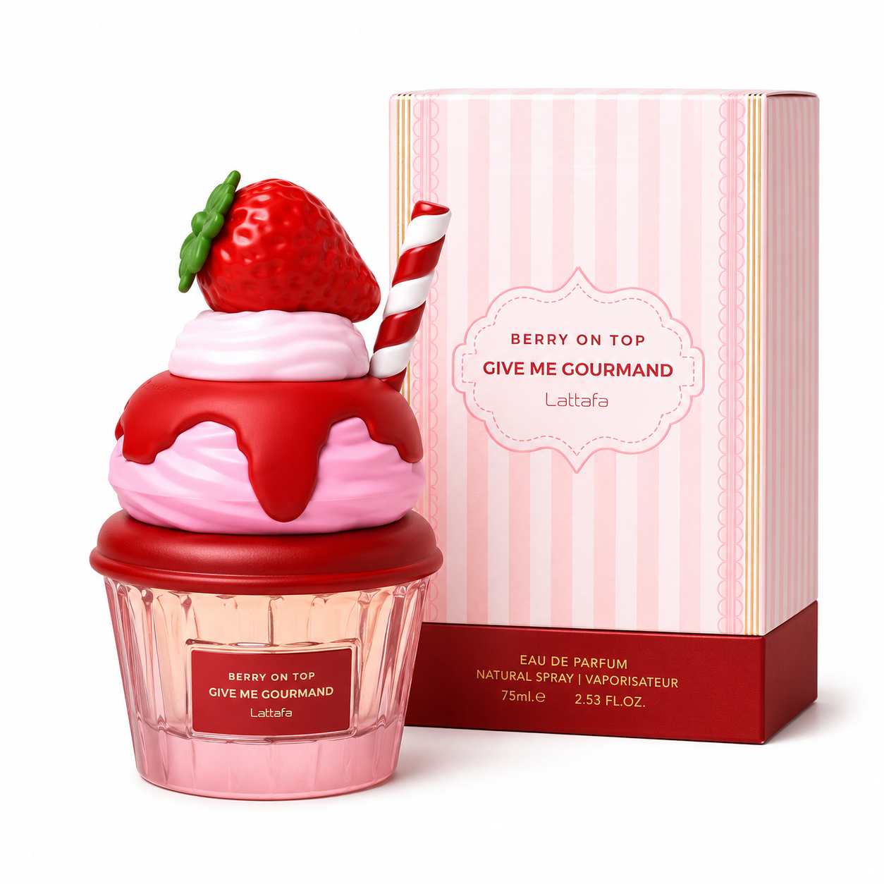 عطر زنانه لطافه مدل Berry On Top Give Me Gourmand ادو پرفیوم 75 میلی‌لیتر