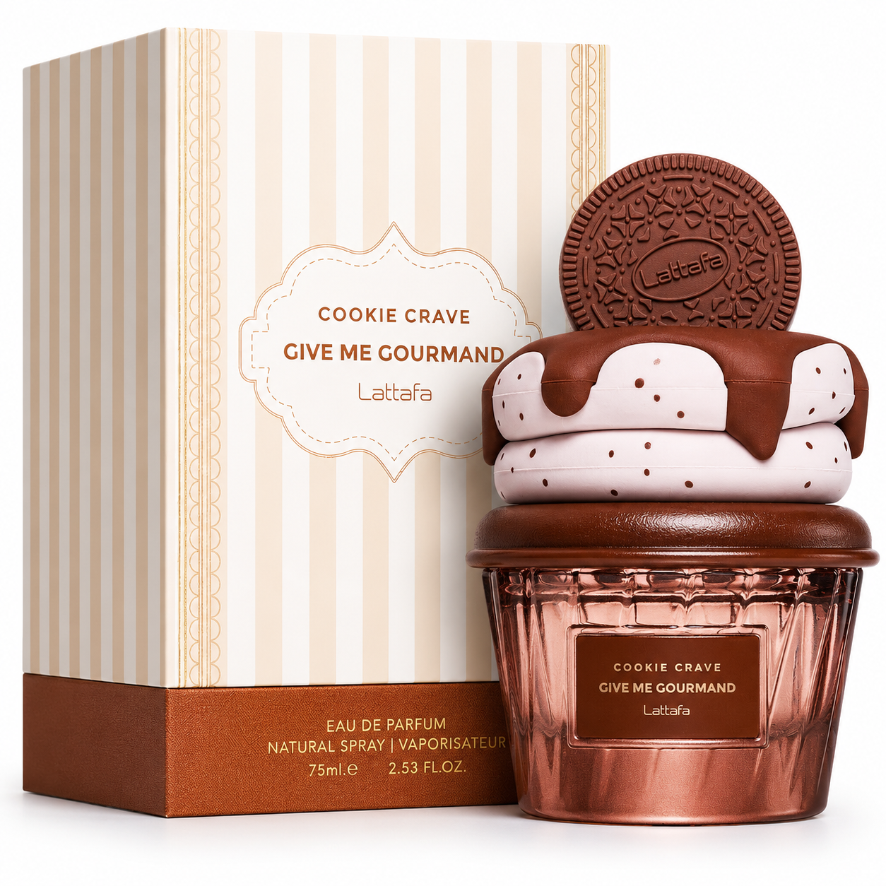 عطر زنانه لطافه مدل Cookie Crave Give Me Gourmand ادو پرفیوم 75 میلی‌لیتر