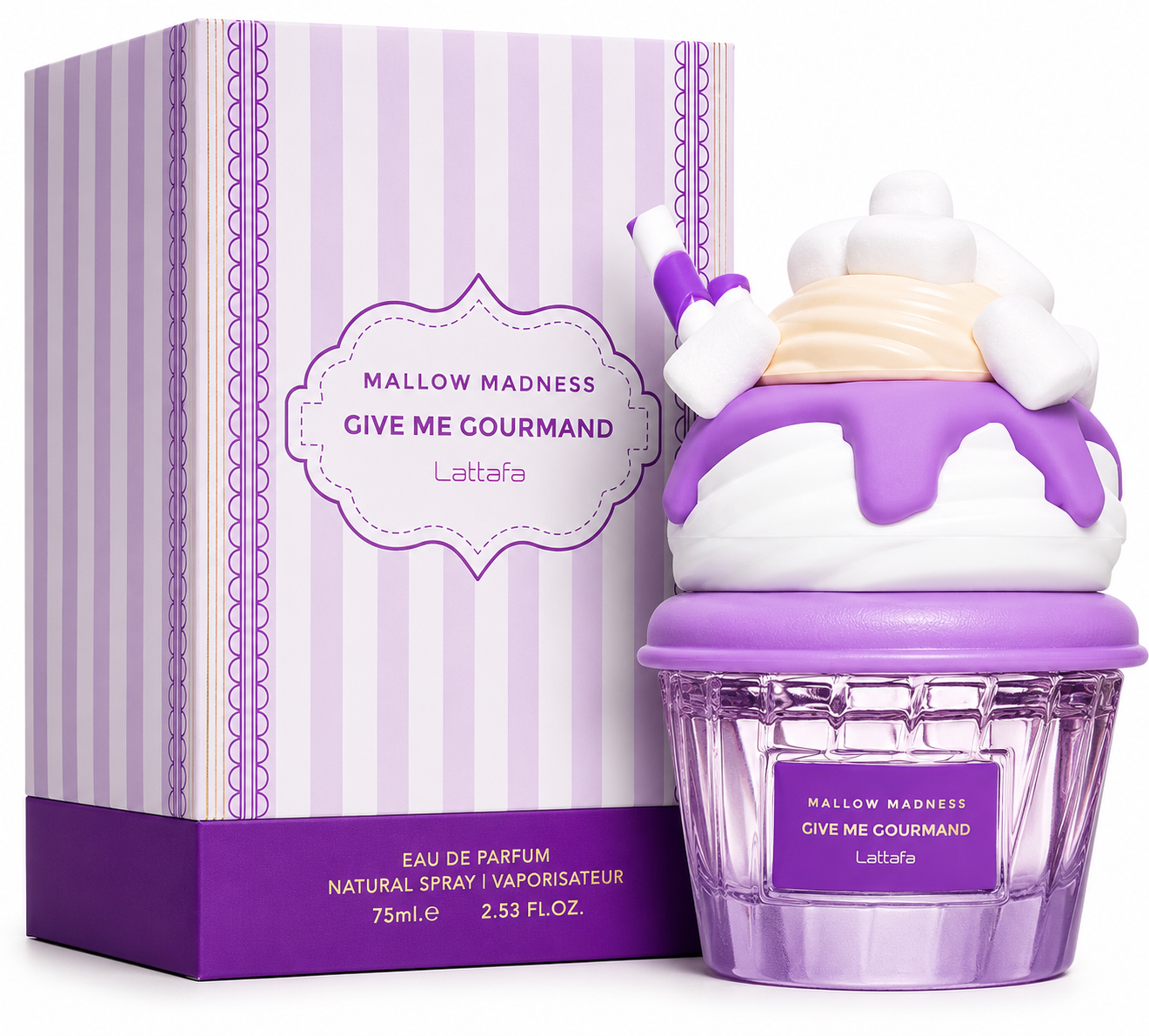 عطر زنانه لطافه مدل Mallow Madness Give Me Gourmand ادو پرفیوم 75 میلی‌لیتر