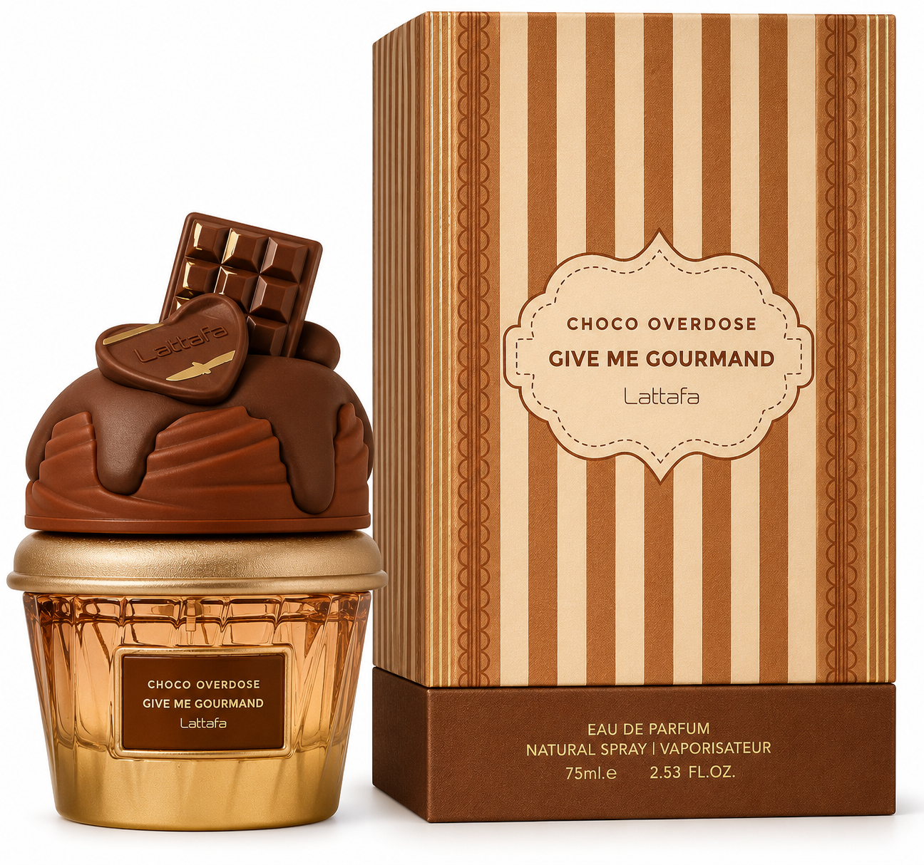 عطر زنانه لطافه مدل Choco Overdose Give Me Gourmand ادو پرفیوم 75 میلی‌لیتر
