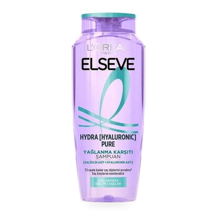 شامپو ضد چربی لورآل السیو Hydra Hyaluronic Pure حاوی سالیسیلیک اسید و هیالورونیک اسید 300 میل